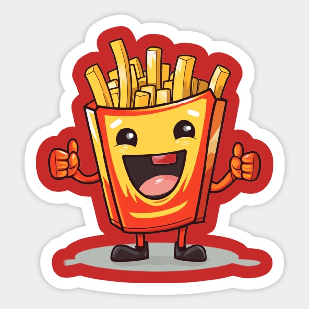 kawaii french fries T-Shirt cute potatofood Sticker by nonagobich